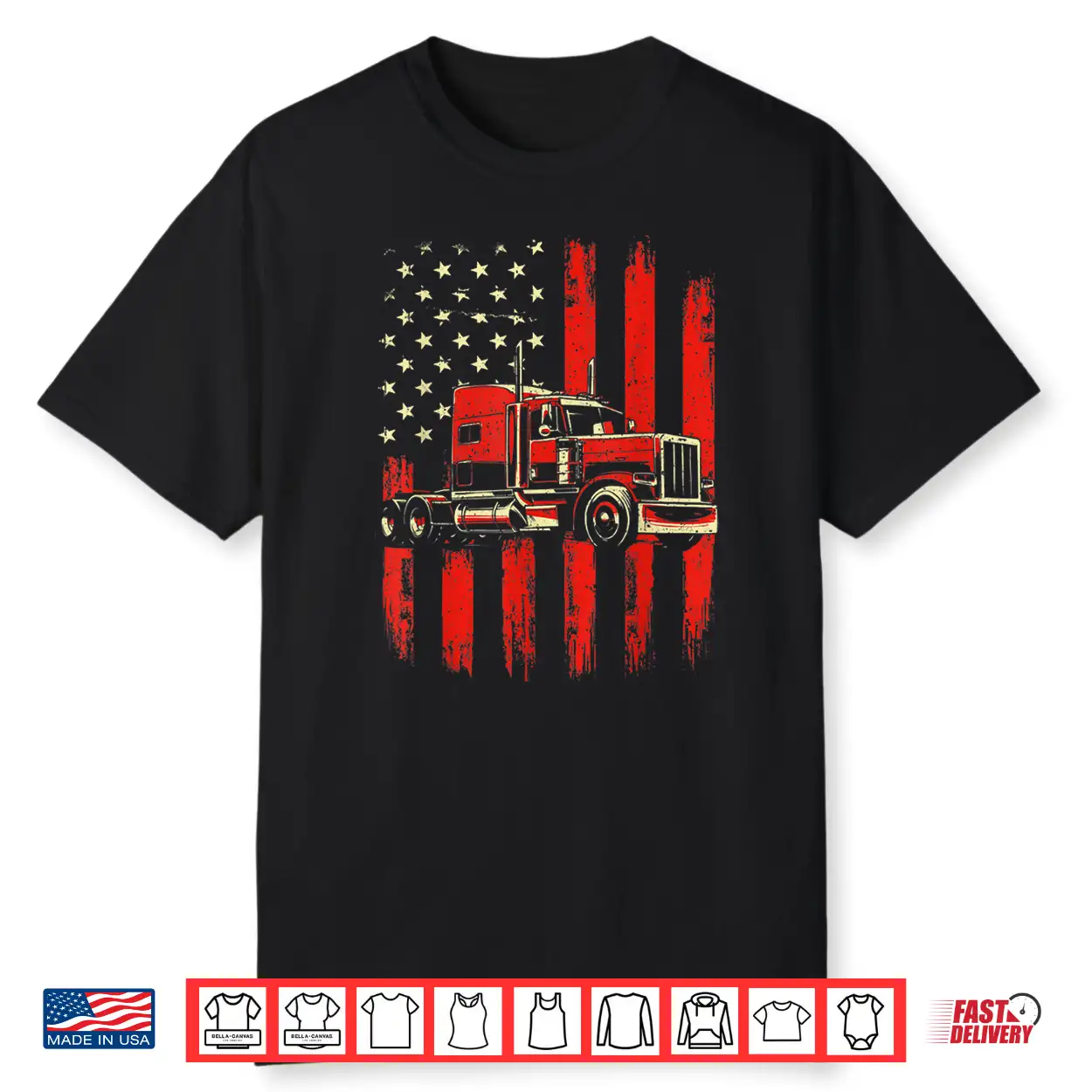 American Big Rig Trucker Semi Truck Driver Trucking Shirt American Big Rig Trucker Semi Truck Driver Trucking Shirt