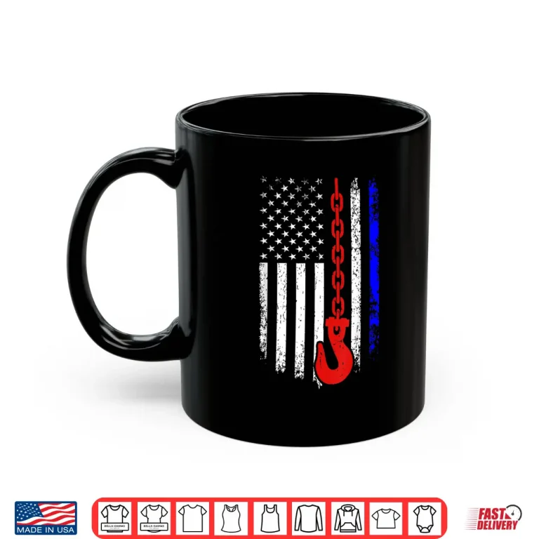 Mug American Flag 4Th Of July Patriotic USA Tow Truck Driver Shirt