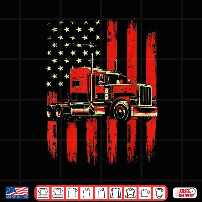 Design American Big Rig Trucker Semi Truck Driver Trucking Shirt