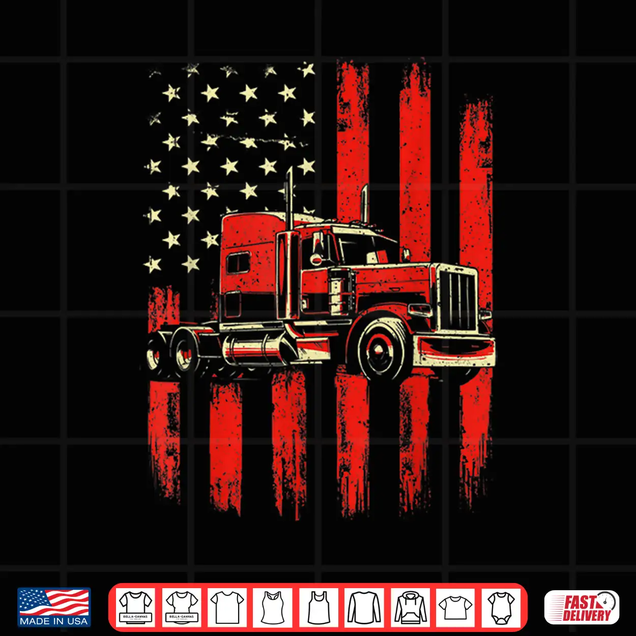 American Big Rig Trucker Semi Truck Driver Trucking Shirt American Big Rig Trucker Semi Truck Driver Trucking Shirt