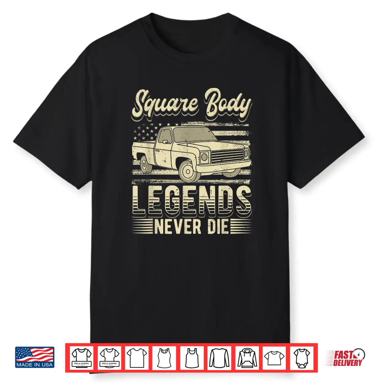 Square Body Legends Never Die Artwork Truck Driver Shirt Square Body Legends Never Die Artwork Truck Driver Shirt