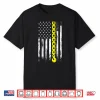 Thin Yellow Line Usa Flag Gift Tow Truck Driver Shirt