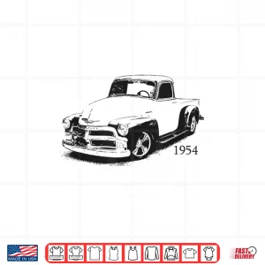Design Vintage 1954 Pickup Pick Up Truck Driver Shirt