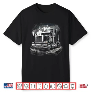 18 Wheeler Gift Truck Driver Trucker Shirt