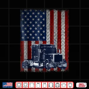Design American Flag Gift Truck Driver Trucker Shirt