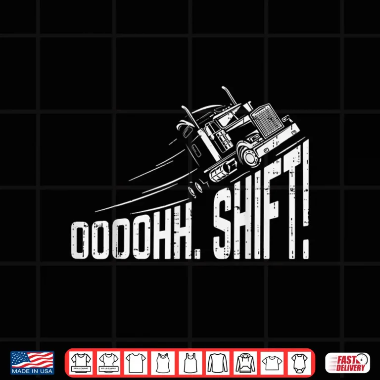 Design Big Rig Semi Gear Shift Trucker Driver Shirt