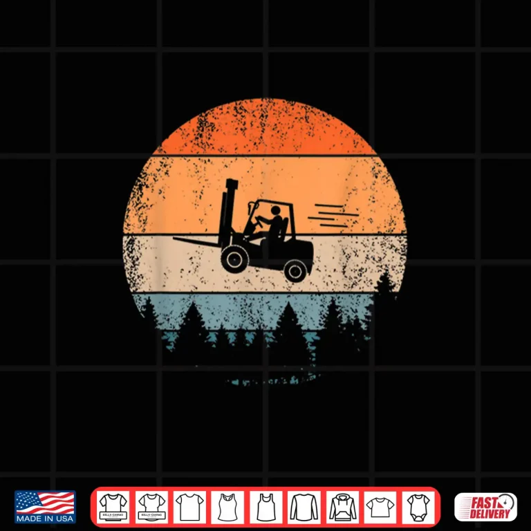Design Flying Forklifter Retro Fork Lift Truck Forklift Driver Shirt