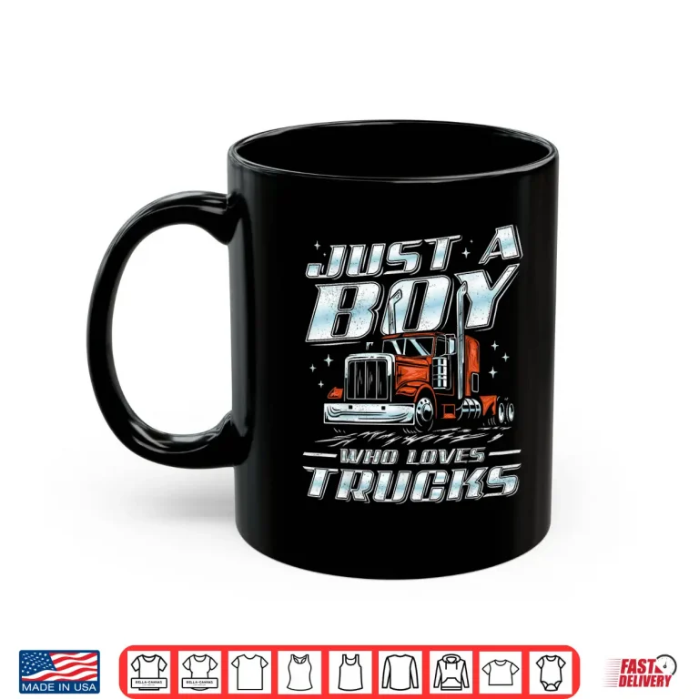 Mug Loves Trucks Trucker Semi Truck Driver Shirt