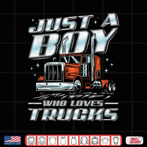 Design Loves Trucks Trucker Semi Truck Driver Shirt