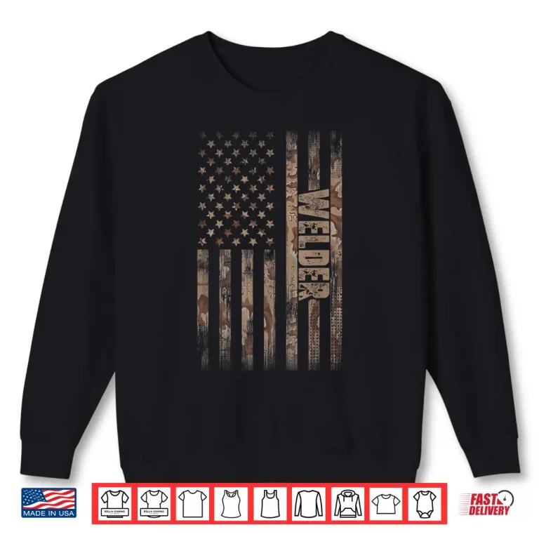 Sweatshirt American Flag Gift Welding Shirt