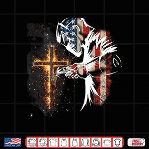 Design American Flag Mig Tig Faith Cross Christian Welder Shirt