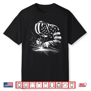 American Flag Usa Patriotic Welding Shirt