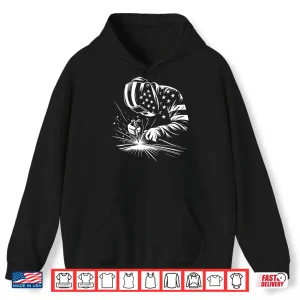 Hoodie American Flag Usa Patriotic Welding Shirt