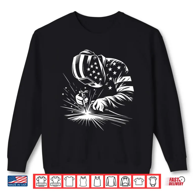 Sweatshirt American Flag Usa Patriotic Welding Shirt