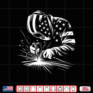 Design American Flag Usa Patriotic Welding Shirt