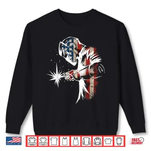 Sweatshirt American Flag Usa Patriotic Welder Gift Shirt