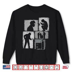 Sweatshirt Metalworker Welder Vintage Collage Shirt