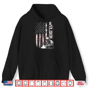 Usa American Flag On Back Welding Vintage Shirt 1 Hoodie USA American Flag On Back Welding Vintage Shirt