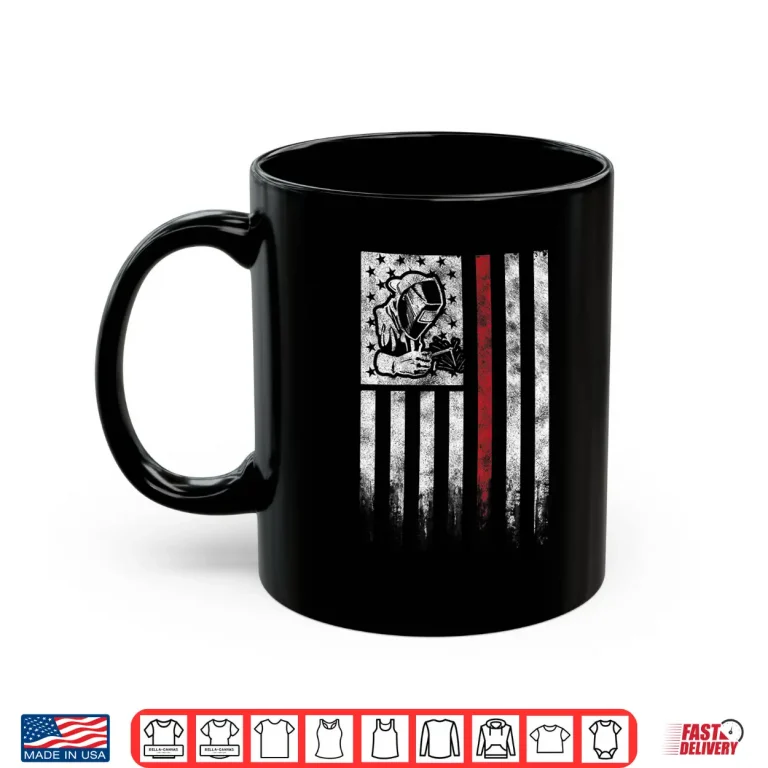 Mug USA American Flag Patriotic Gift Welder Vintage Shirt