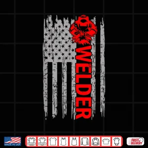 Design USA American Flag Welding Vintage Shirt