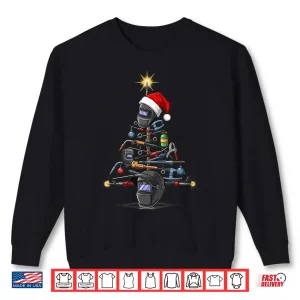 Sweatshirt Christmas Tree Xmas Graphic Welding Shirt