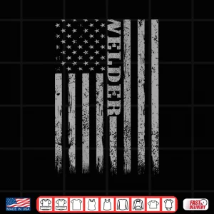 Design American Flag Mig Gift Welder Vintage Shirt