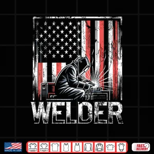 Design American Flag USA Patriotic Welding Welder Shirt