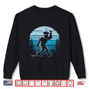 Sweatshirt Sasquatch Retro Blue Bigfoot Welder Welding Vintage Shirt