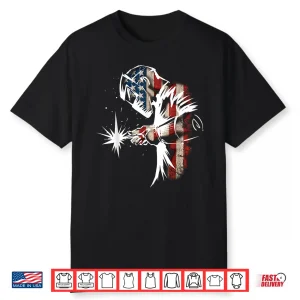 American Flag Usa Patriotic Welder Shirt