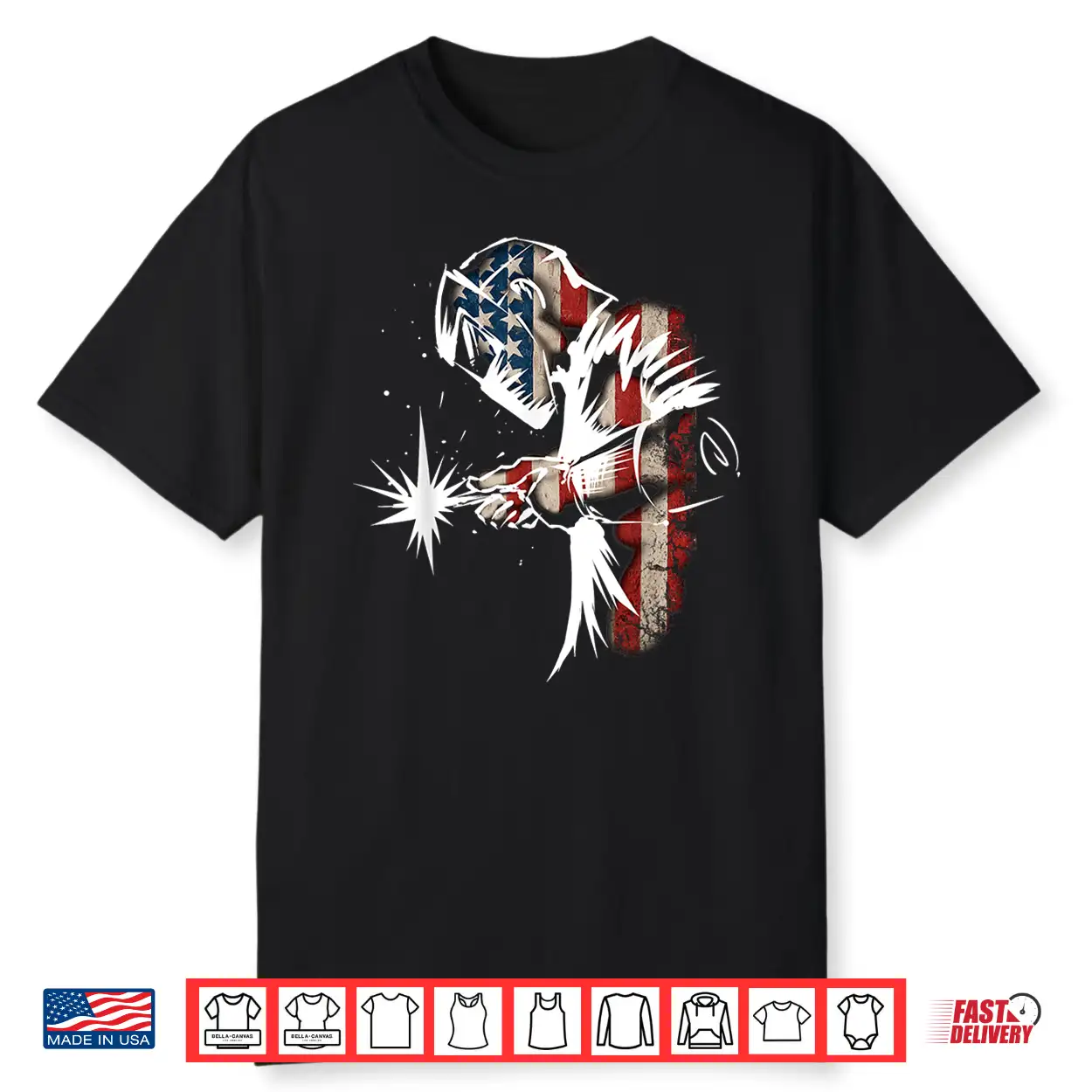 American Flag Usa Patriotic Welder Shirt American Flag Usa Patriotic Welder Shirt