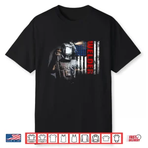 Flag Weld America American Pipefitter Welder Shirt