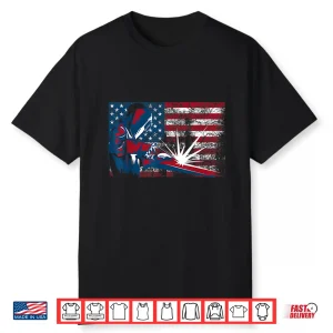 American Flag Lit Operator Welder Shirt