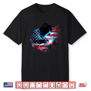 American Flag Usa Patriotic Welder Welding Gift Shirt