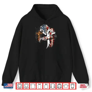 Hoodie American Flag Mig Tig Faith Cross Christian Welding Welder Shirt