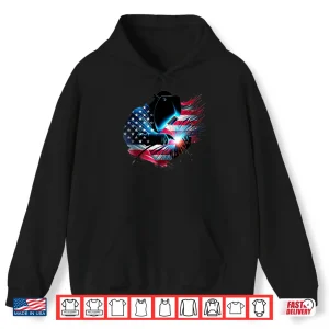 Hoodie American Flag Usa Patriotic Welder Welding Gift Shirt