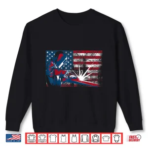 Sweatshirt American Flag Lit Operator Welder Shirt