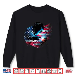 Sweatshirt American Flag Usa Patriotic Welder Welding Gift Shirt