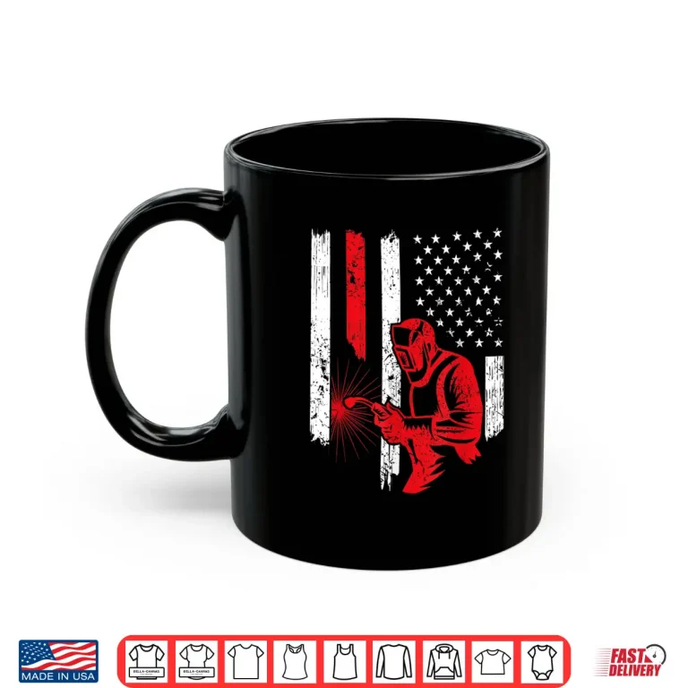 Mug American Flag American Metal Worker Welding Welder Vintage Cool Shirt