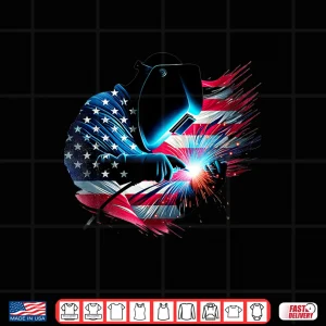 Design American Flag Usa Patriotic Welder Welding Gift Shirt