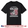Calls Me Grandparent Usa Flag Welder Gift Shirt