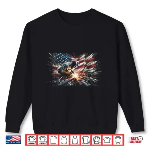 Sweatshirt American Flag Welder Welding Shirt
