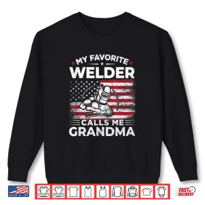 Sweatshirt Calls Me Grandparent Usa Flag Welder Gift Shirt