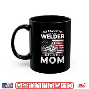 Mug Calls Me Parent American Flag Welder Gift Shirt