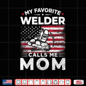 Design Calls Me Parent American Flag Welder Gift Shirt