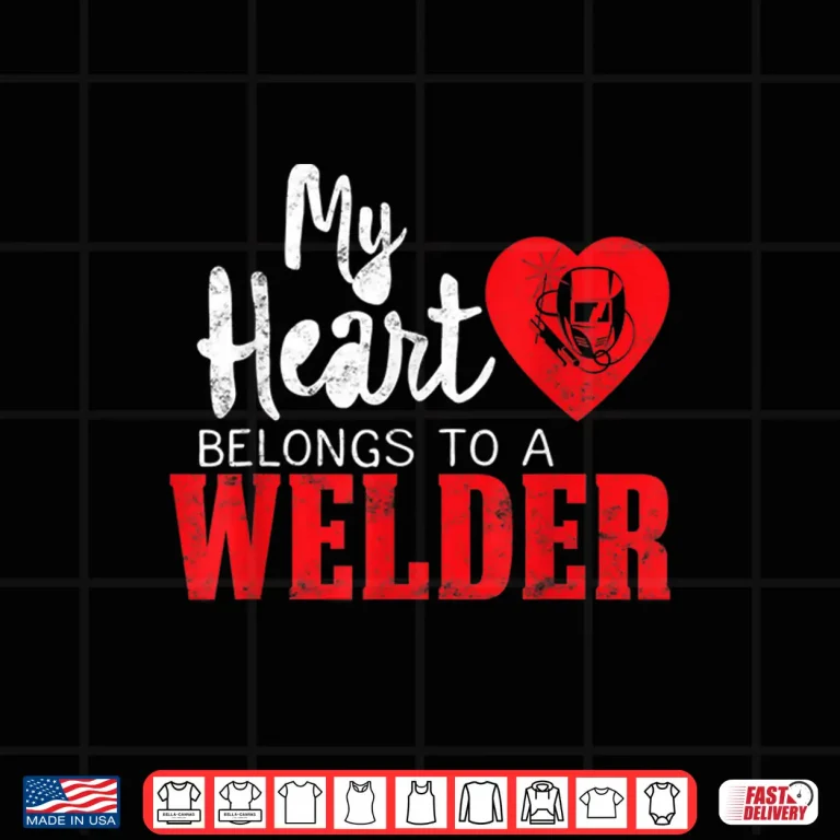 Design My Heart Belongs To A Professional Welder Gift Shirt