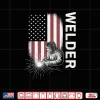 Skilled Trades Patriotic American Flag Welding Design Shirt