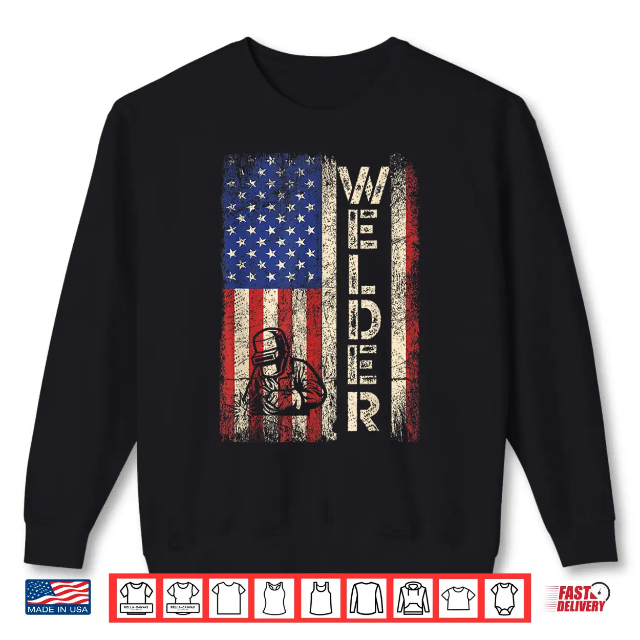 Usa American Flag Welder Welding Vintage Shirt Usa American Flag Welder Welding Vintage Shirt