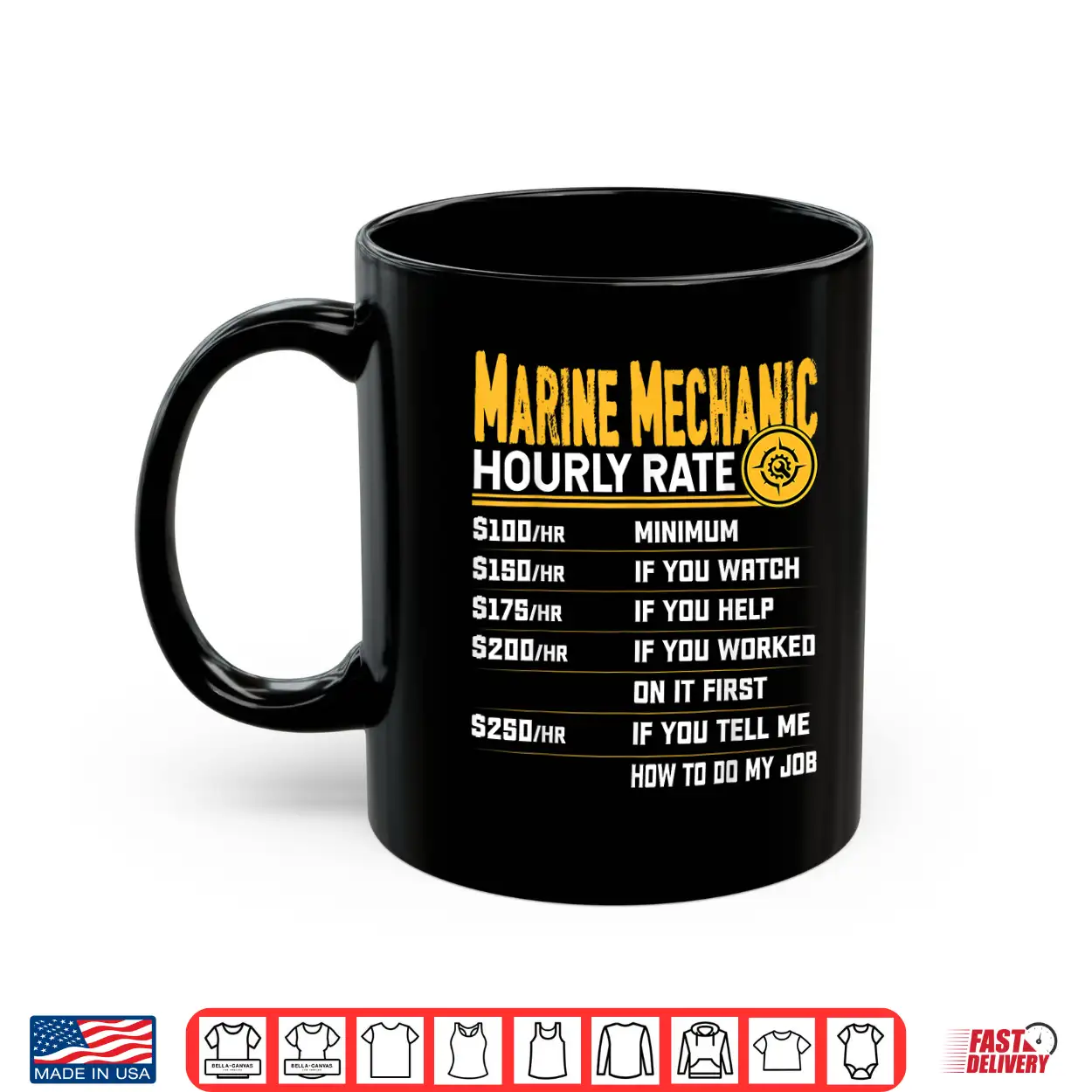 Hourly Rate Best Marine Mechanic Shirt Hourly Rate Best Marine Mechanic Shirt