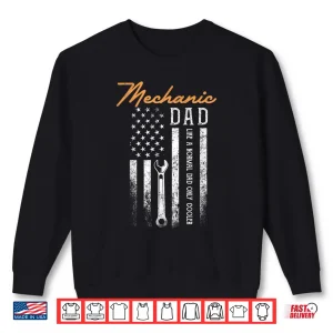 Sweatshirt Like A Normal Parent Only Cooler USA Flag Mechanic Shirt