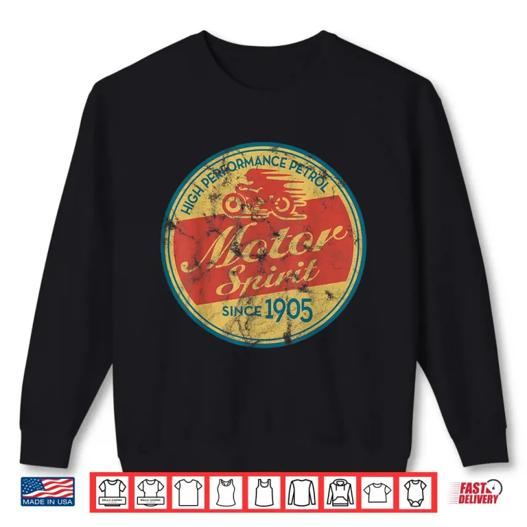 Sweatshirt Motorcycle Distressed Vintage Shirt
